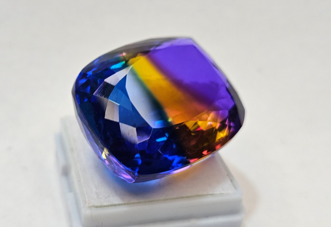 Bi-Colour Ametrine Natural Fancy Cut 90+ Ct Certified Loose Gemstone