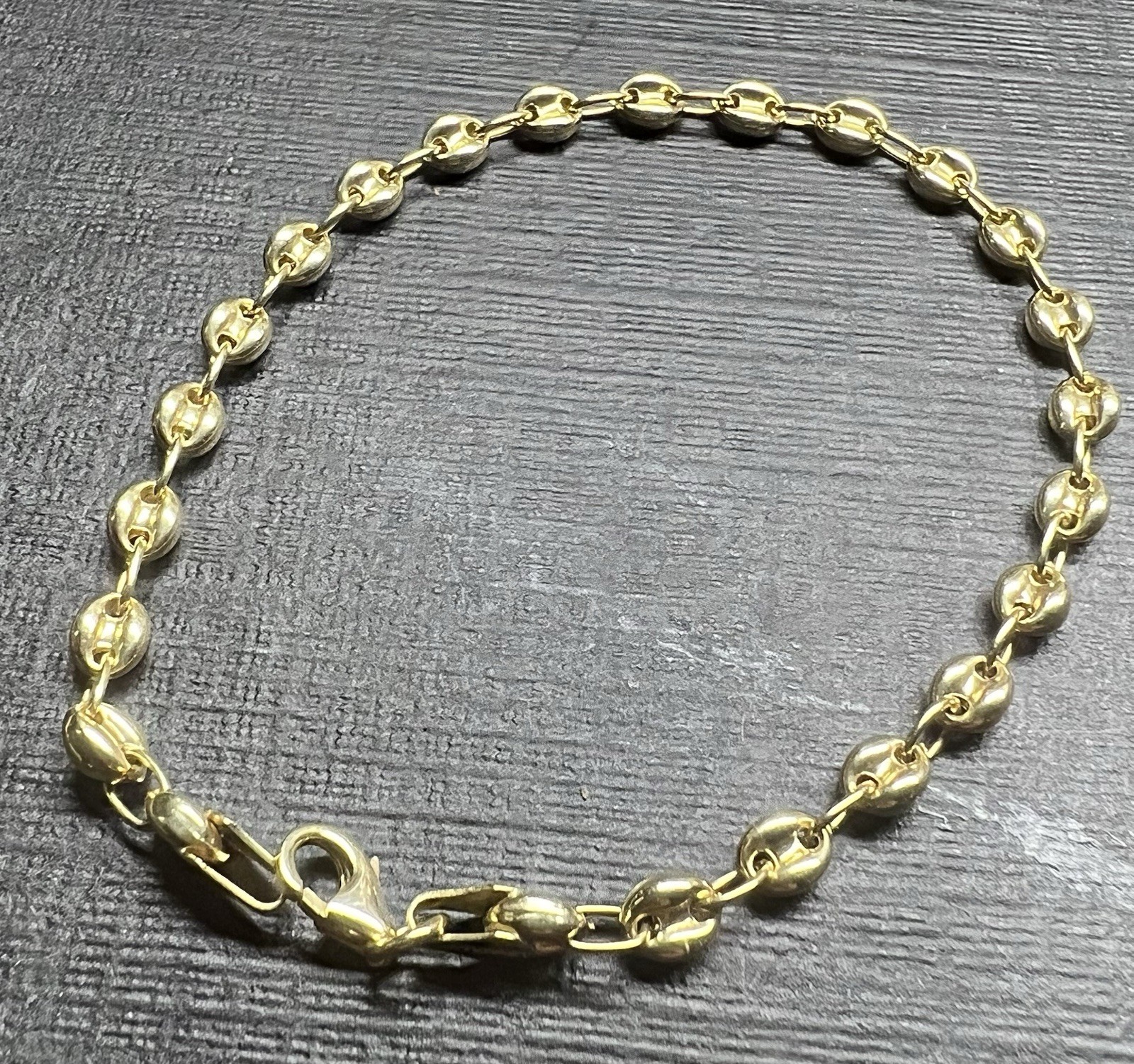 14k Yellow Gold Hollow Puff Gucci Lnk Women’s Bracelet
