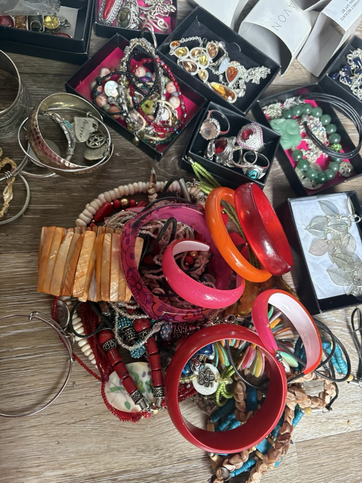 Untested Fashion Jewelry Mixed Lot Multicolor Bracelets Rings
