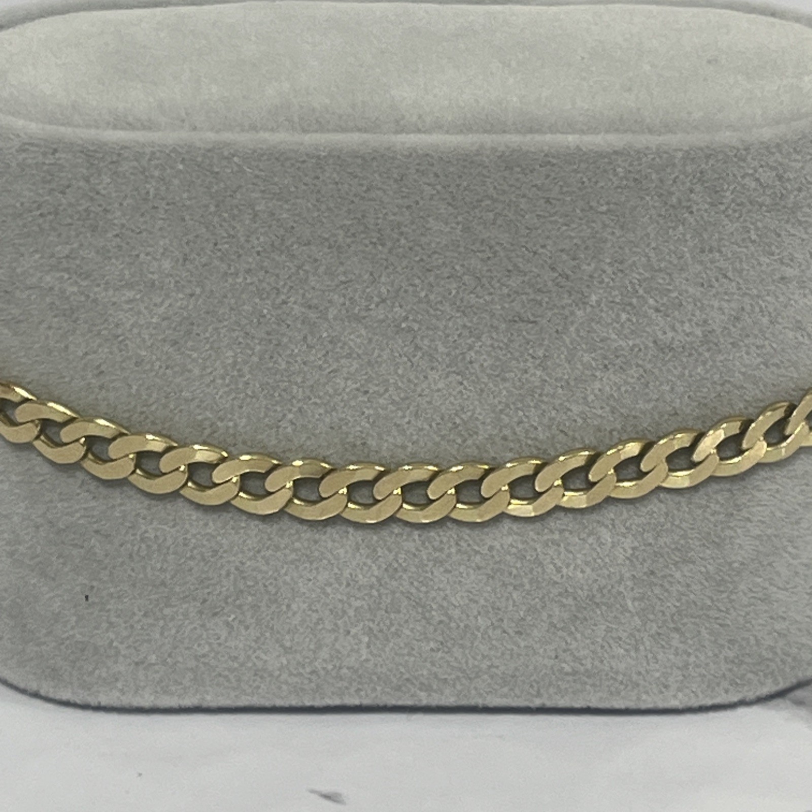14k Yellow Gold Flat Cuban Link Bracelet