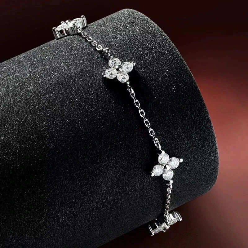 2 Ct Round Lab Created Diamond Beautiful Wedding Bracelet 14K White Gold Plated