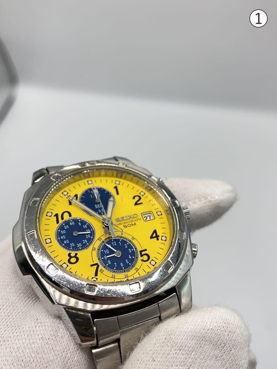 SEIKO Quartz Watch Analog YLW SLV SND409P