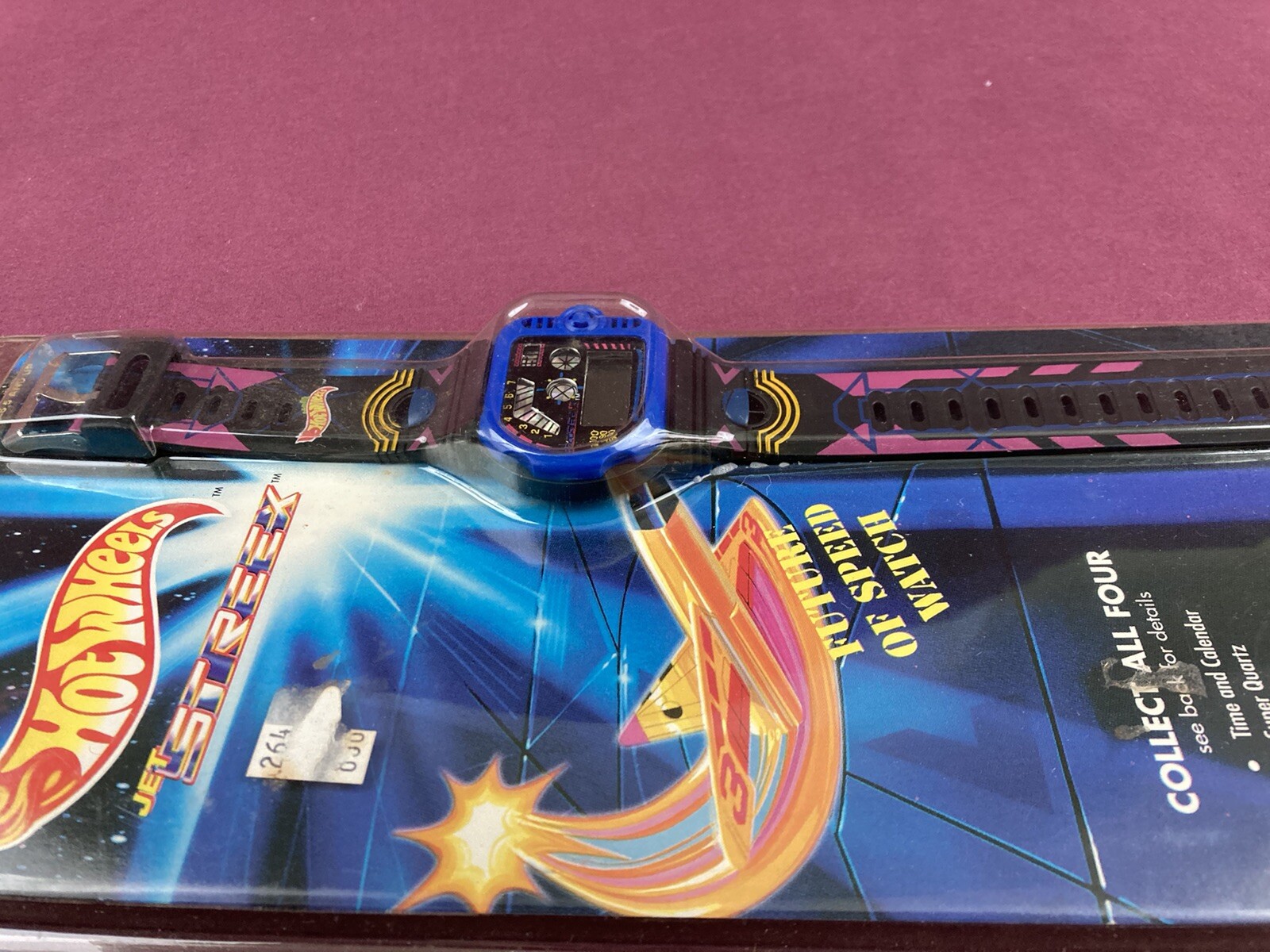 Vintage Hot Wheels 25th Anniversay Digital Wrist Watch Jet Streex Band NIB