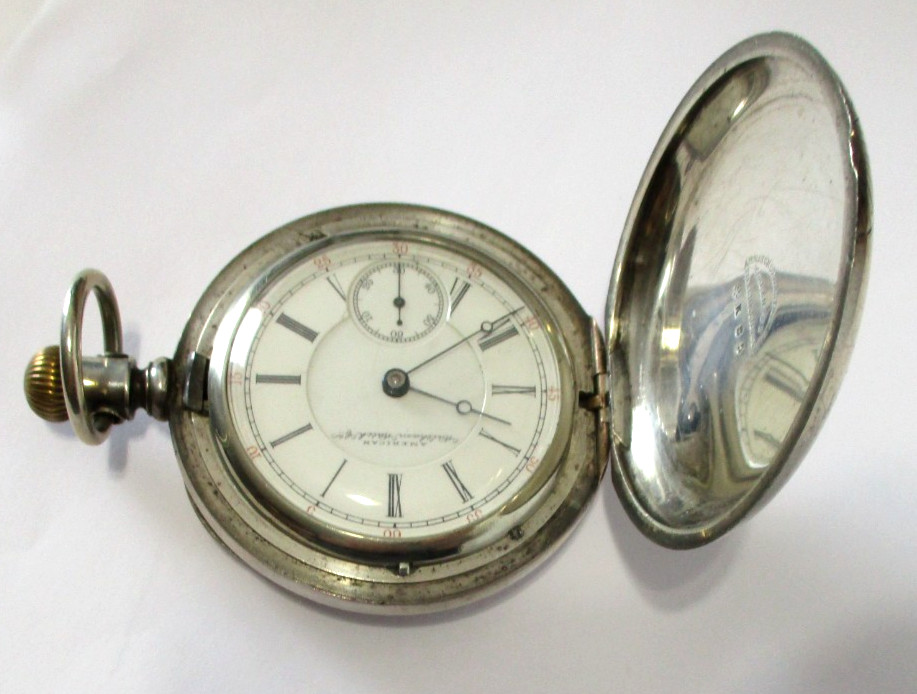 Model 1883 Crescent St., 18s, 15j Hunting Pocket Watch, runs well
