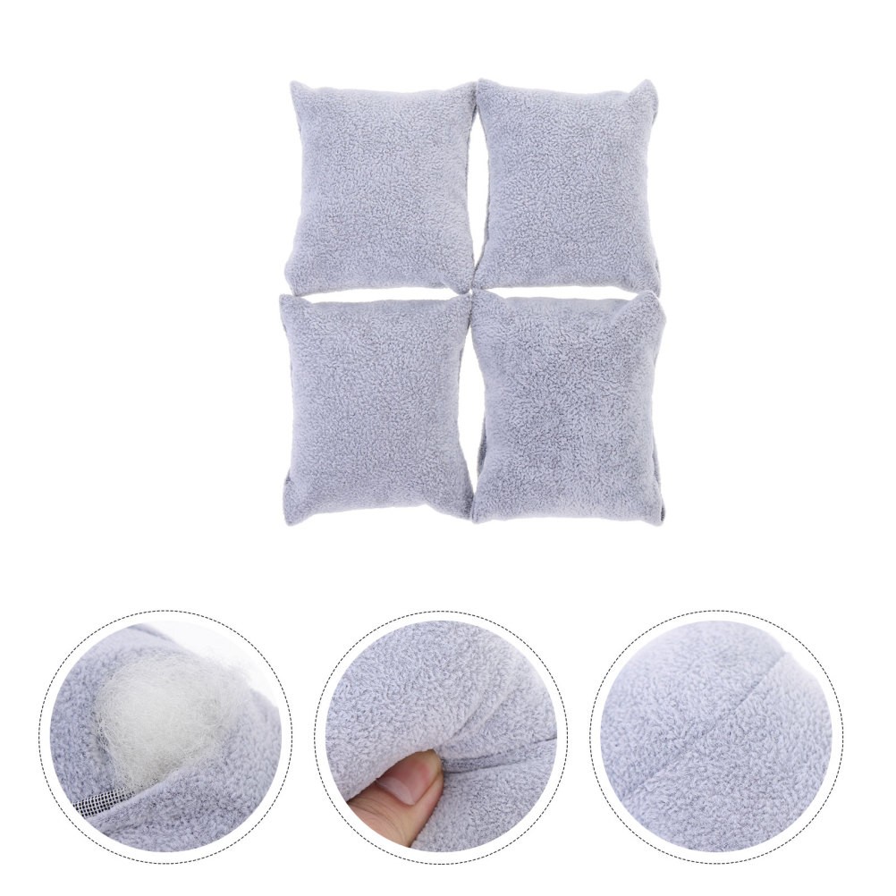 4Pcs Multipurpose Soft Velvet Watch Pillows Lint Resistant Cushion