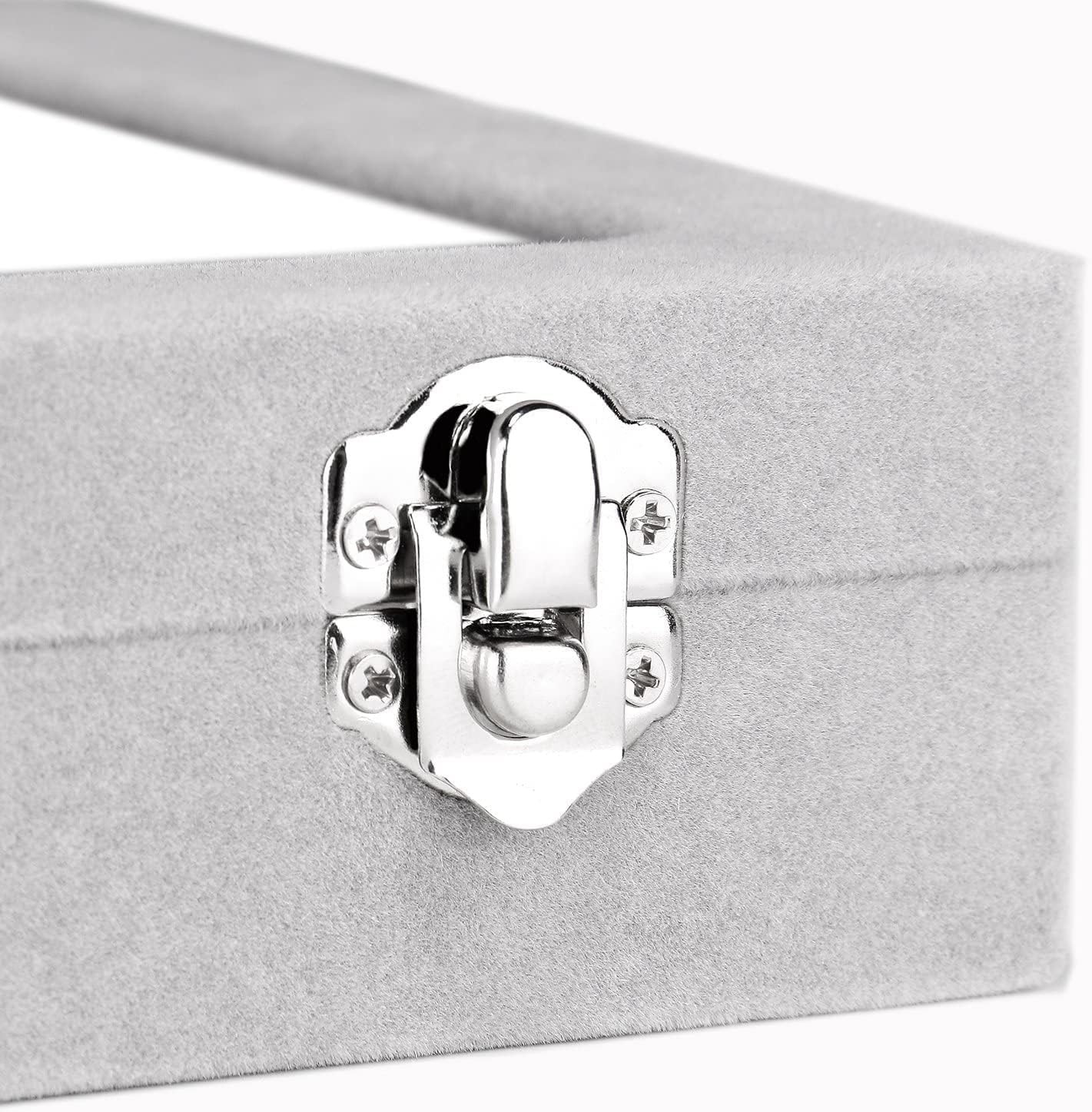 Velvet Jewelry Box 24 Grid Jewelry Earrings Display Organiser Box Ring Tray Hold