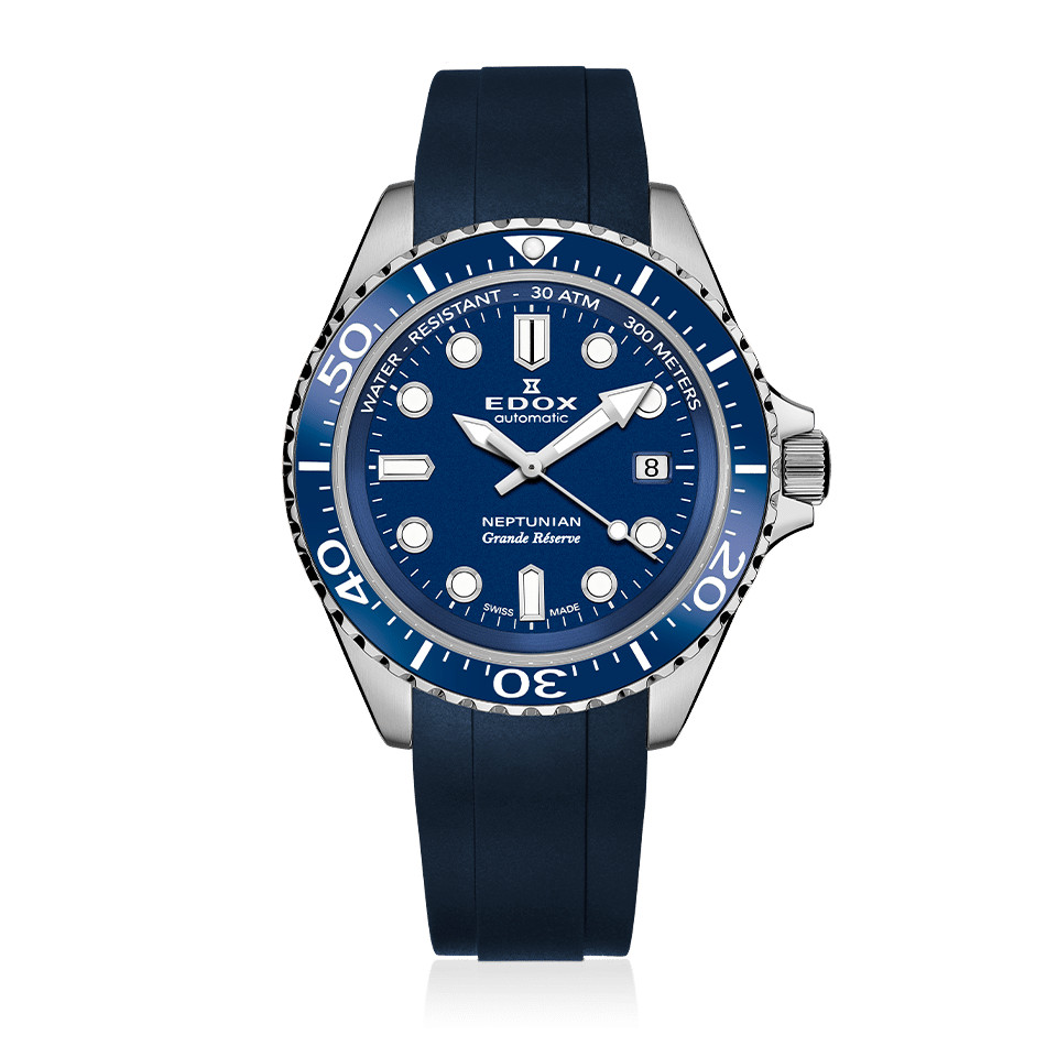 Edox Men’s Neptunian 42mm Automatic Watch 80801-3BUCAB-BUIN