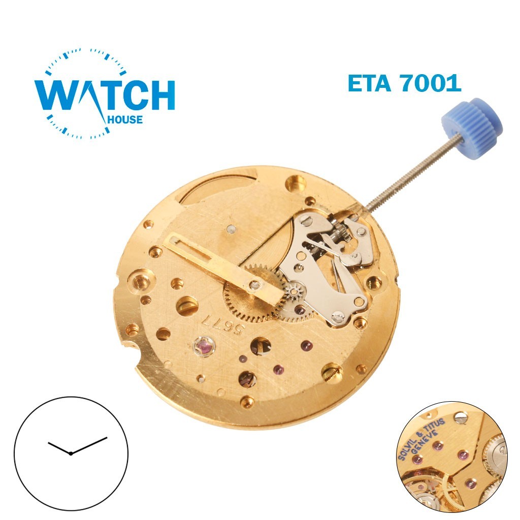 ETA 7001 SOLVIL & TITUS GENEVE -Swiss Manual Movement-2 Hands-Height:3.61mm