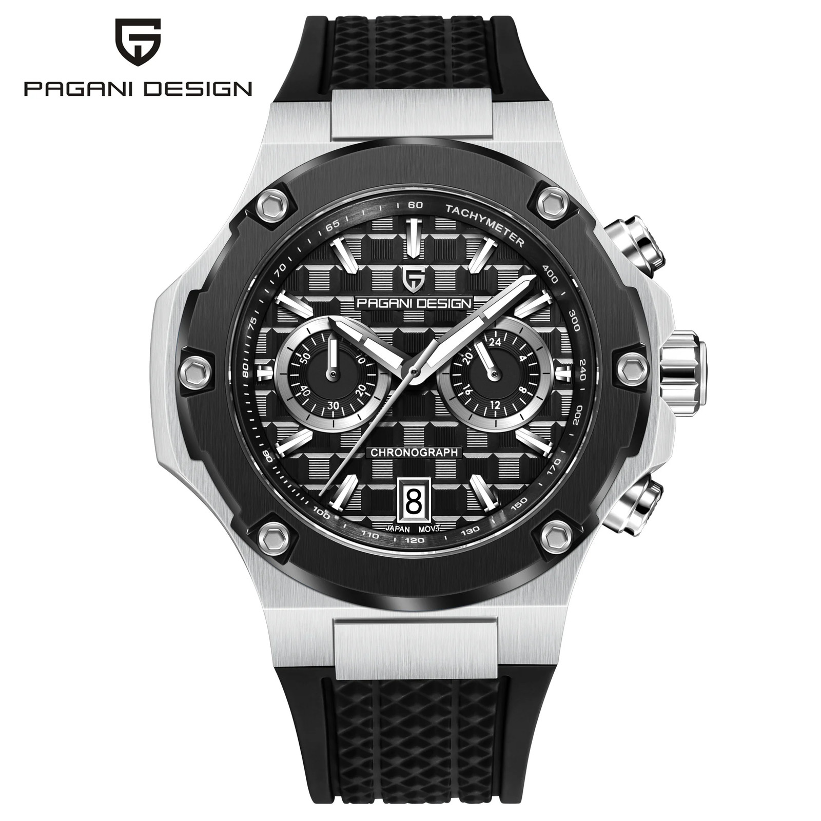 PAGANI DESIGN Men’s Chronograph Watch VK64 Quartz 10ATM Rose Gold Sport Watch