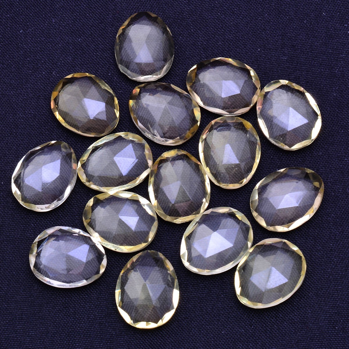 VVS 15 Pcs Natural Citrine 13.98mm-14.15mm Faceted Cut Loose Gemstones Wholesale