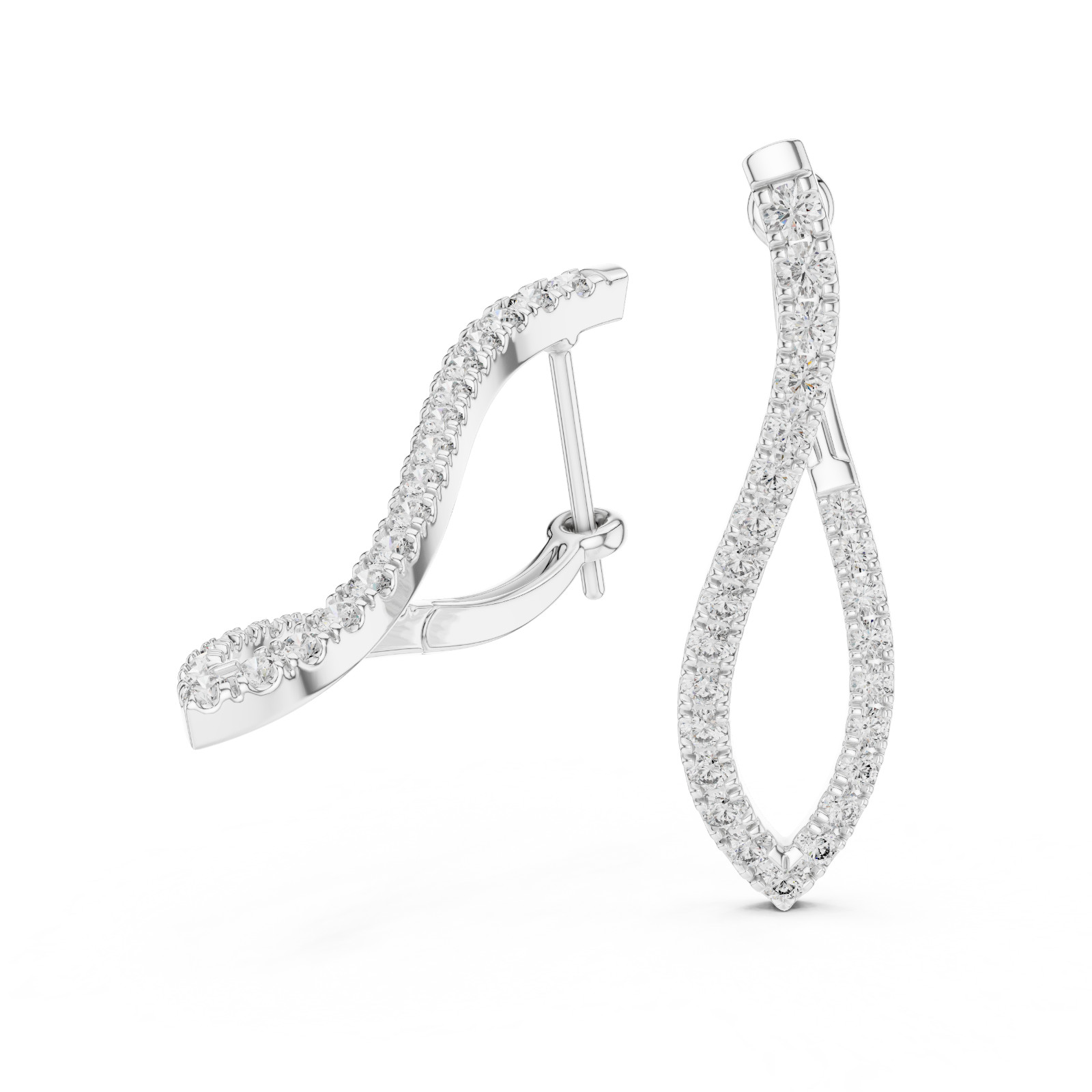 Lab grown diamond earring hoop | Silvadium | Life time tarnish free