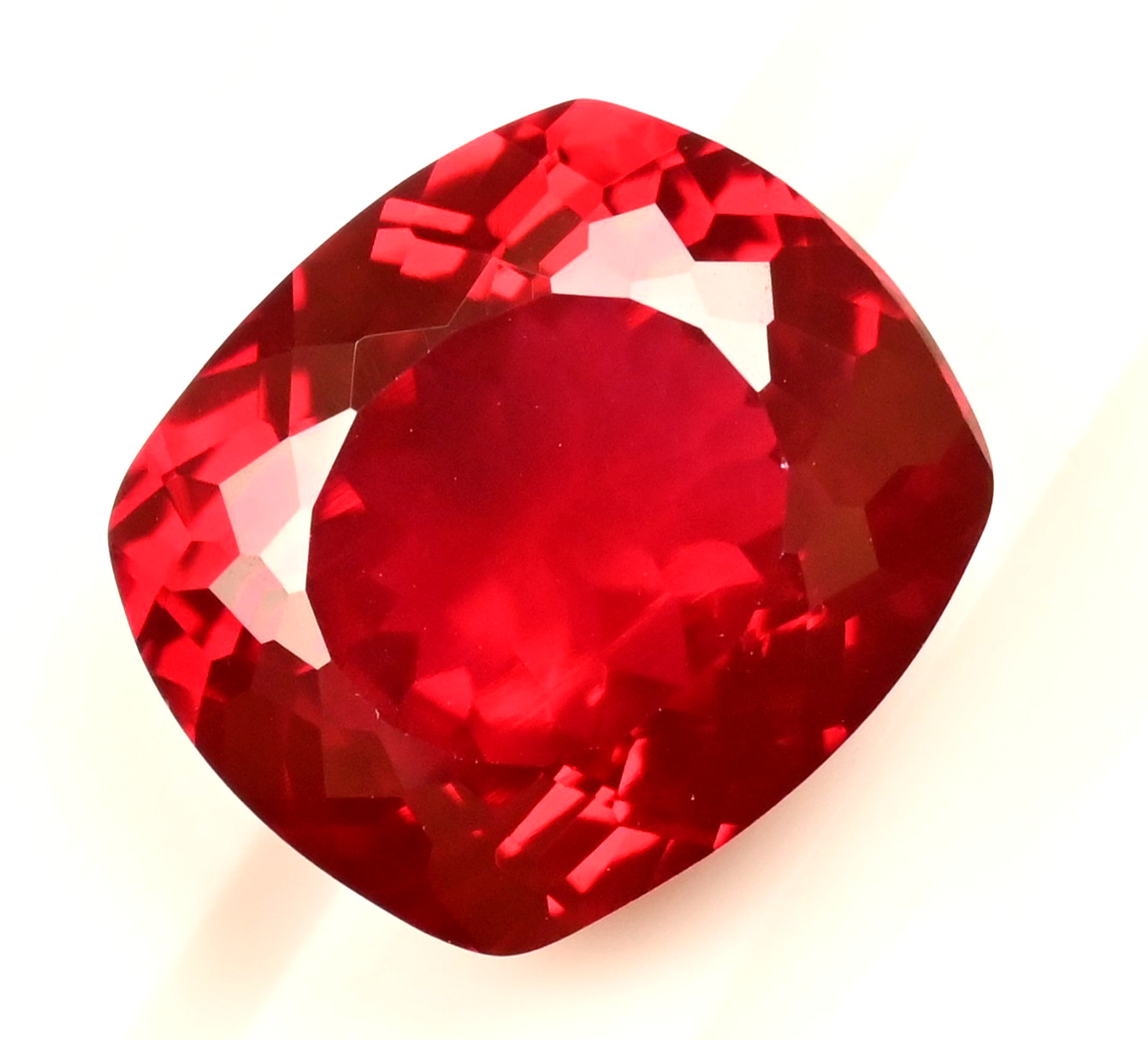 22.65 Ct Natural Mozambique Red Ruby Certified Cushion Flawless Loose Gemstone