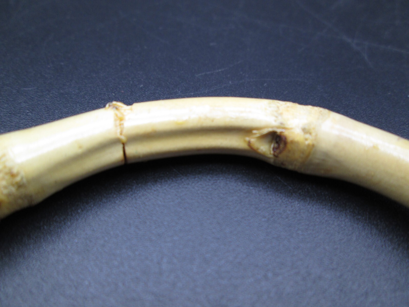 Bamboo Bangle Bracelet Genuine Natural Raised Dimensional Gorgeous 2.75″ Center