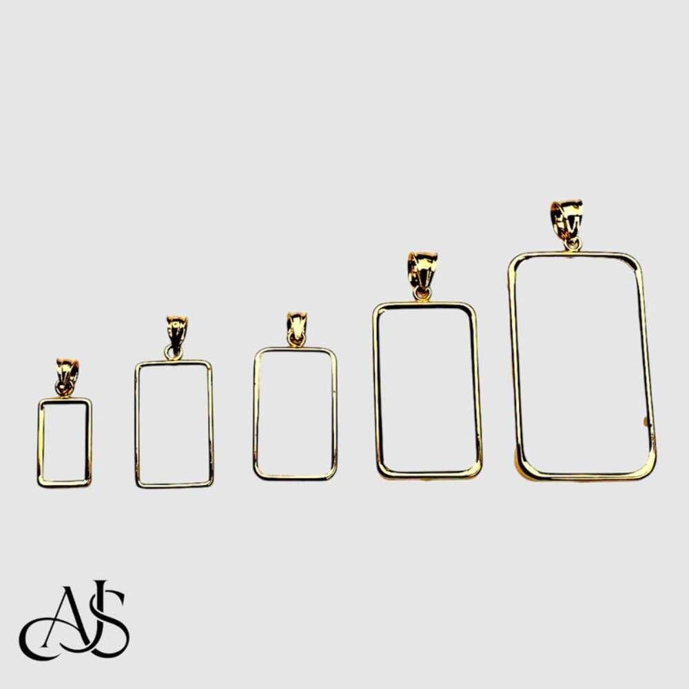 Gold Bar Pendant Frame Bezel for Swiss Credit Pamp Suisse 1-20 grams