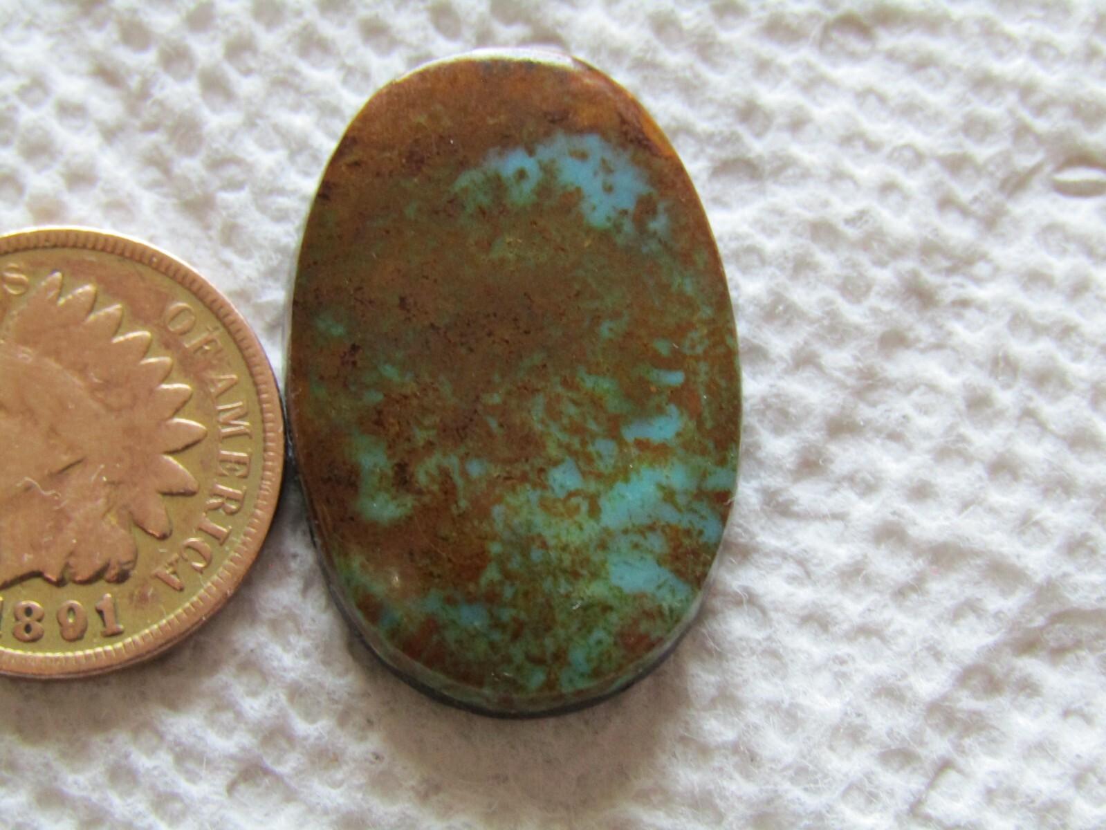 Tyrone Turquoise Cabochon 17 carat New Mexico American Cab