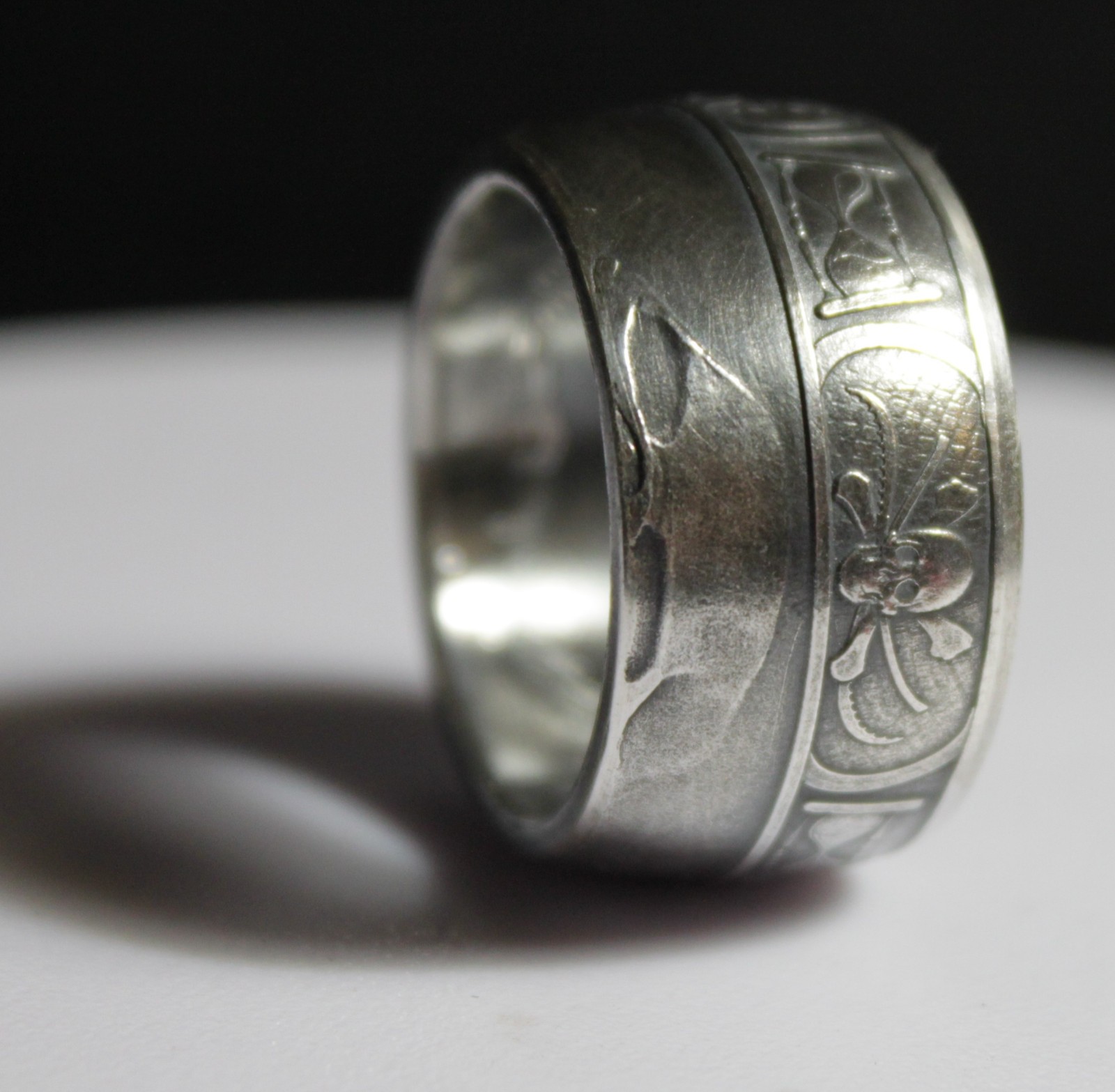 1 oz .999 Silver Memento Mori Coin Ring Custom Made For You Sizes 8-14
