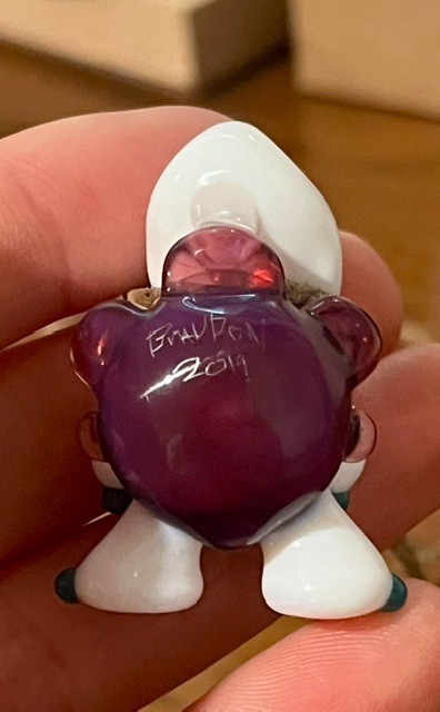 Blown glass pendant necklace
