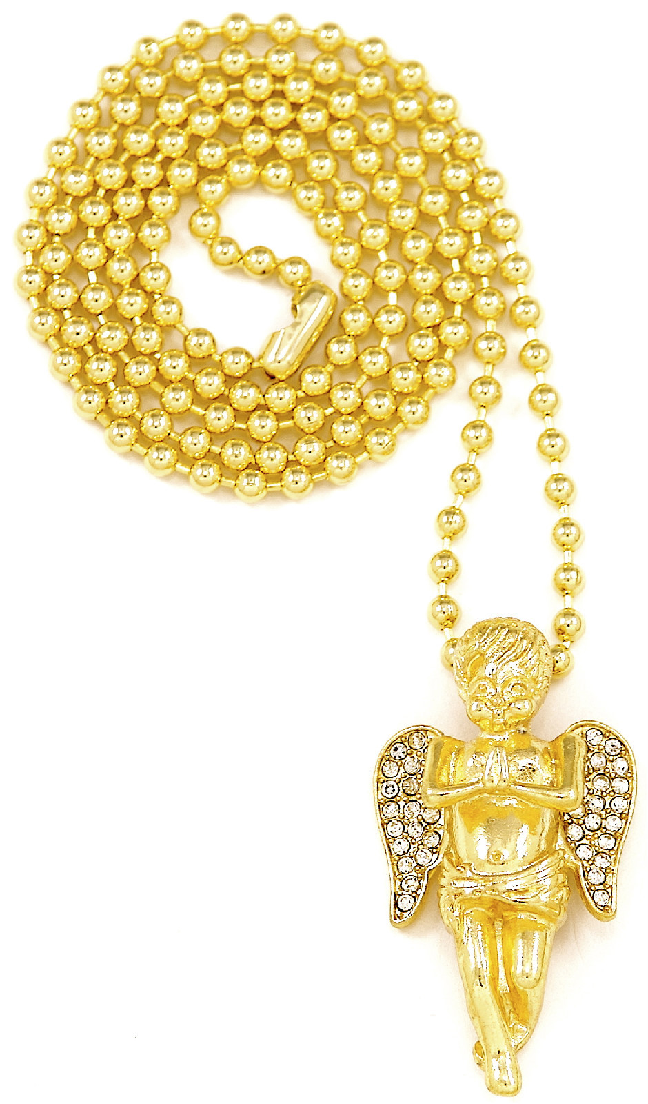 Angel Necklace New Pendant 27 Inch Ball Style Chain Praying Angel
