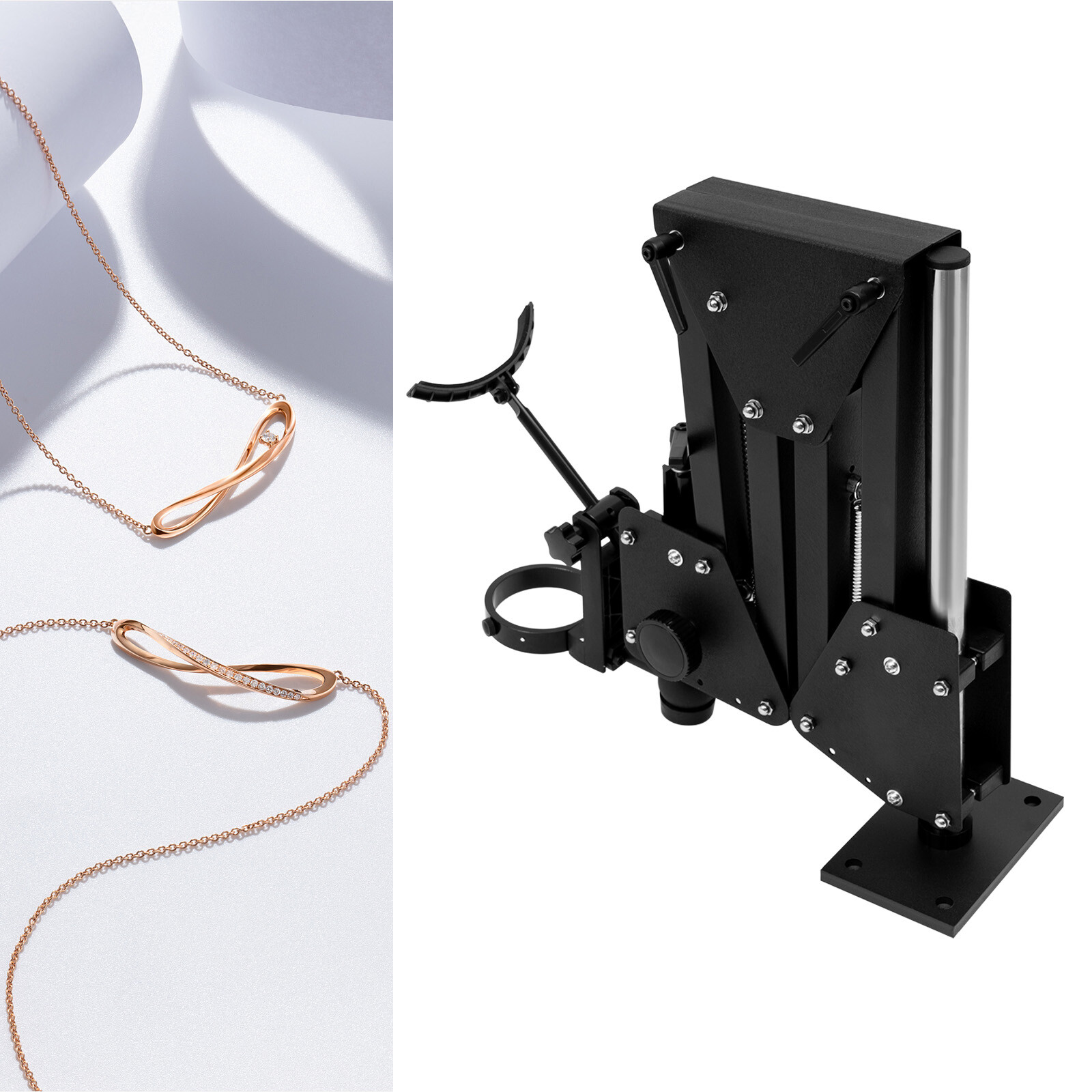 77mm Multi-directional Jewelry Microscope Stand Inlaid Stand Aluminum Alloy Good