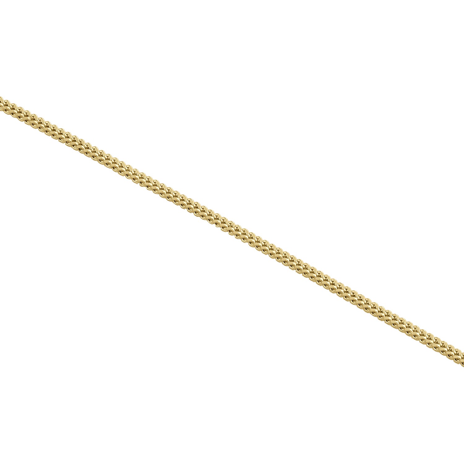 10K Yellow Gold 1.60mm Hollow Franco Chain 3D Square Box Necklae 16 – 30 Inches