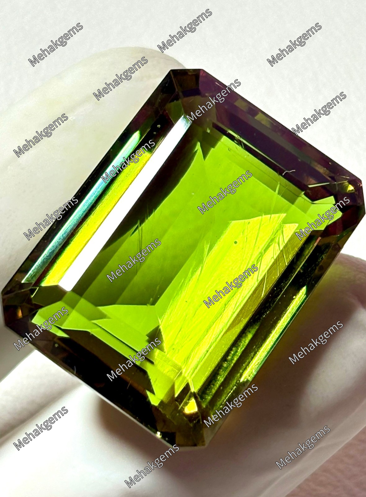 75 Carat Zultanite Gemstone, Emerald Cut Color Changing Diaspore, Statement