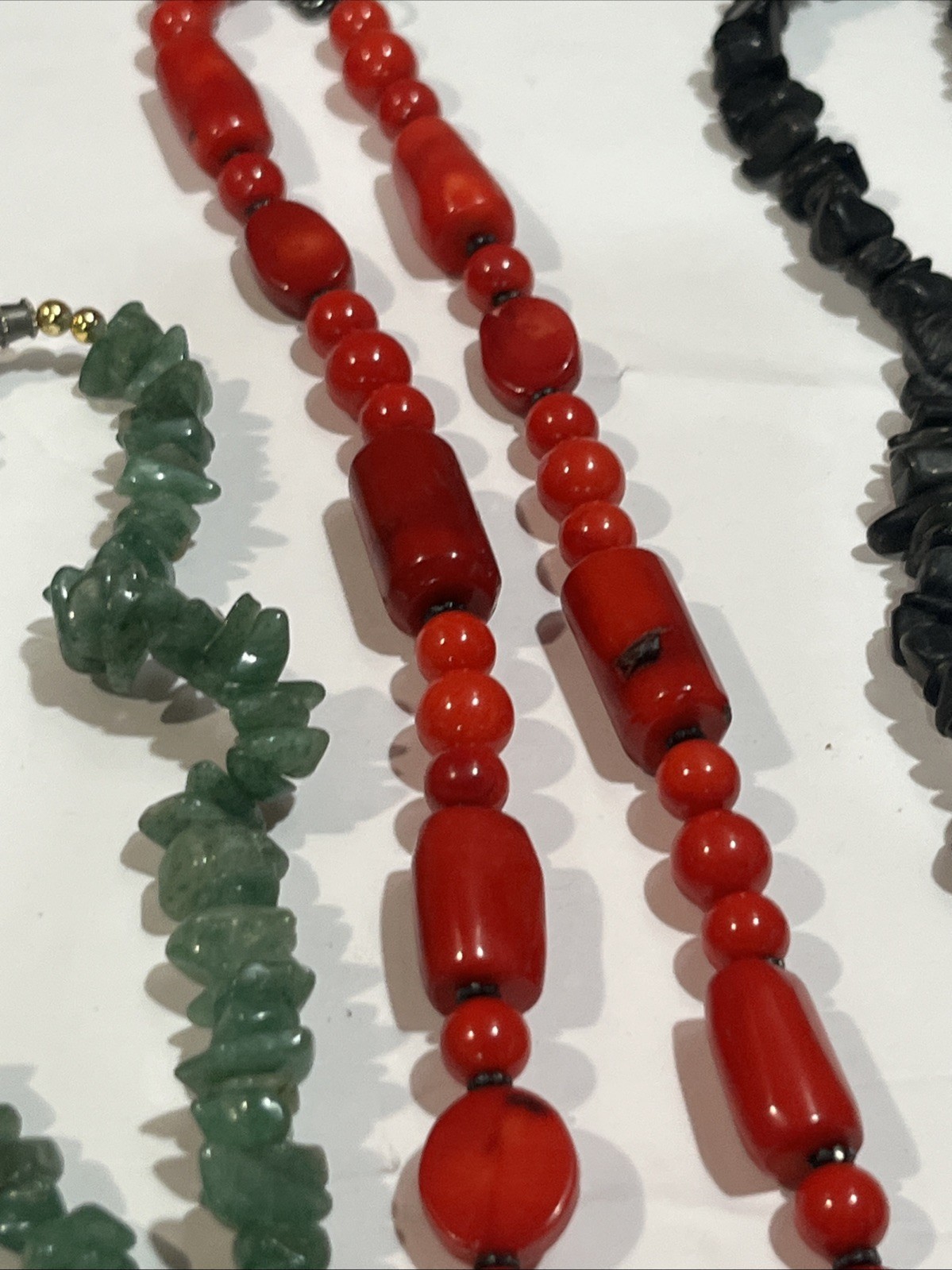 Beads And Stone Jewelry Mix Lot Multicolors Size Vintage & Modern