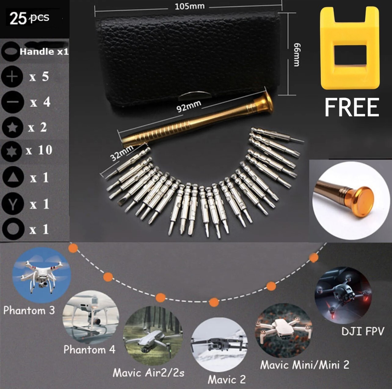 Screwdriver Set 25 Jewelers Watch Jewelry Eyeglass Repair Tools Precision Micro