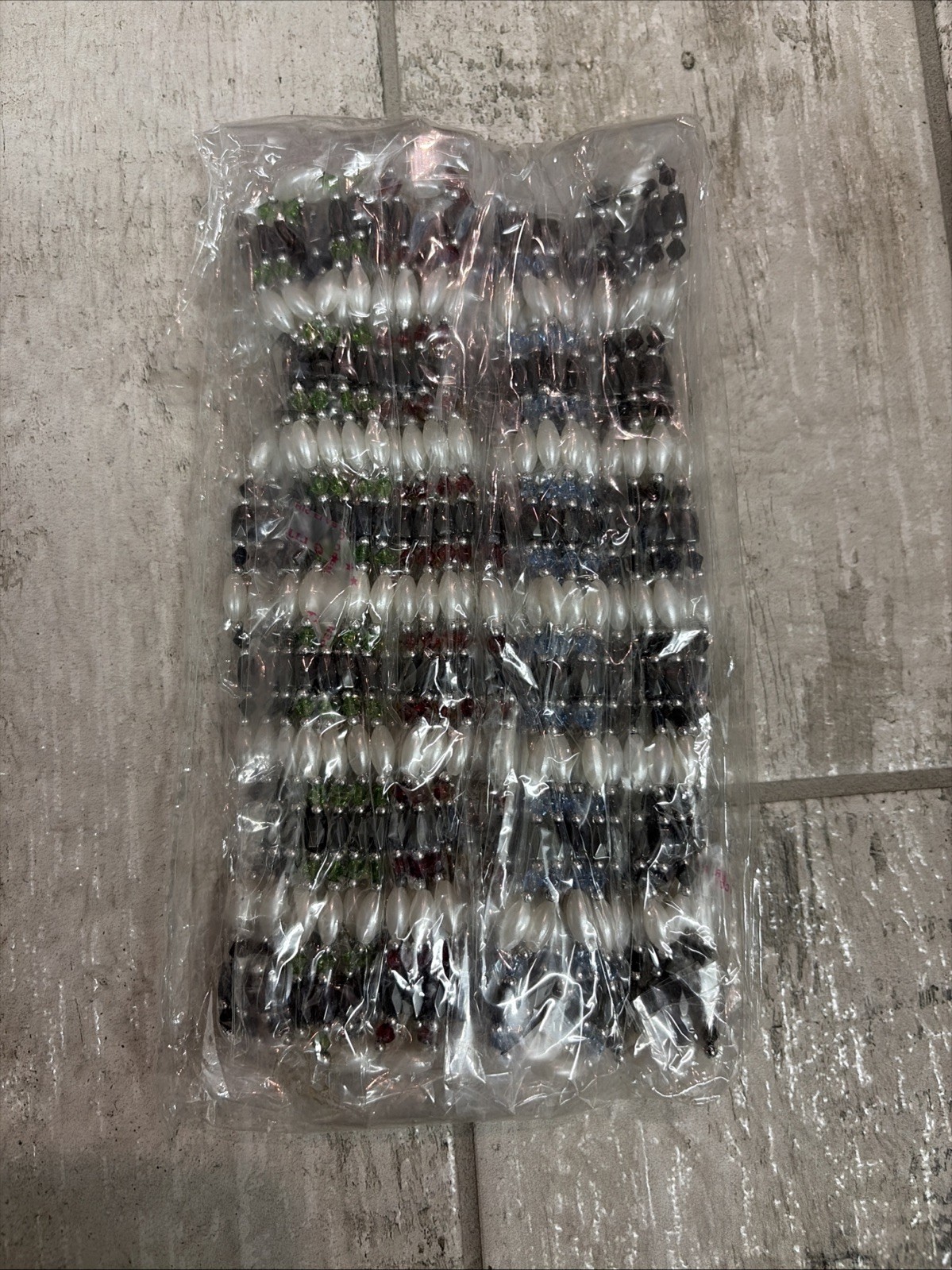 Lot Of 12 Magnetic Hematite Bracelet Anklet Necklace 3 row Variation Of Colors