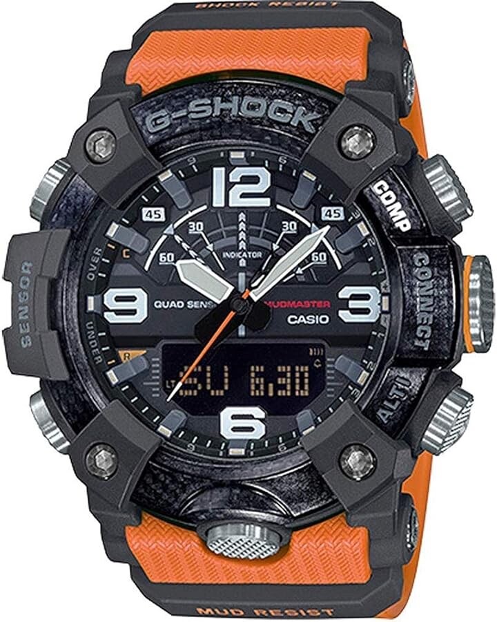 Casio G-Shock Mudmaster GG-B100 GGB100 GG-B100-1A9 orange resin watch band strap