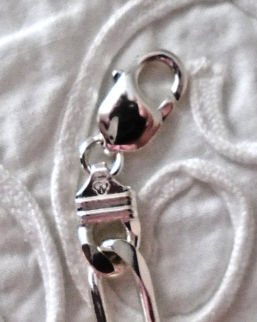 Mens 925 Sterling Silver Figaro Link Chain Necklace Italy 9.5 mm 20″ 67 GRAMS