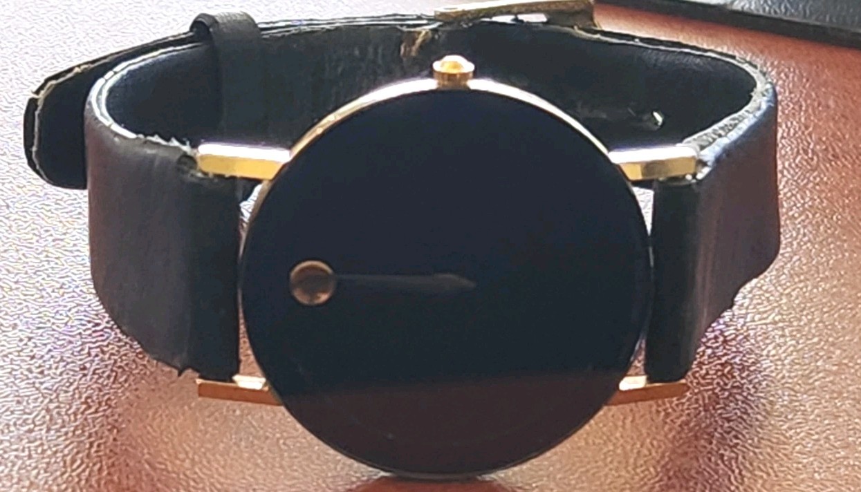 Movado Museum 87-40-882 Ultra Slim 30.5 mm Black Steel/PVD Quartz Wrist Watch