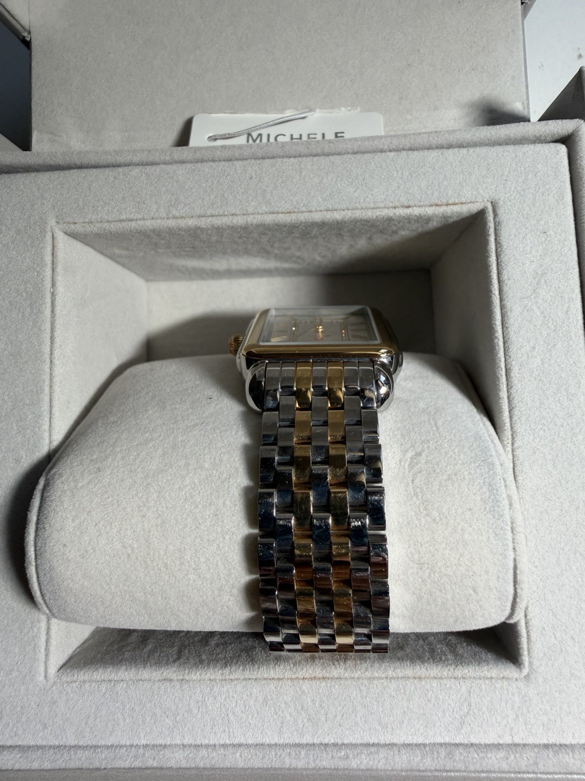 Michele Deco II Mid-Size Diamond Two-Tone 26mm Case Stainless Steel, Band…