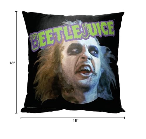 Beetlejuice Pillow, 18″ x 18″ 18 x 18-Inch World Tour