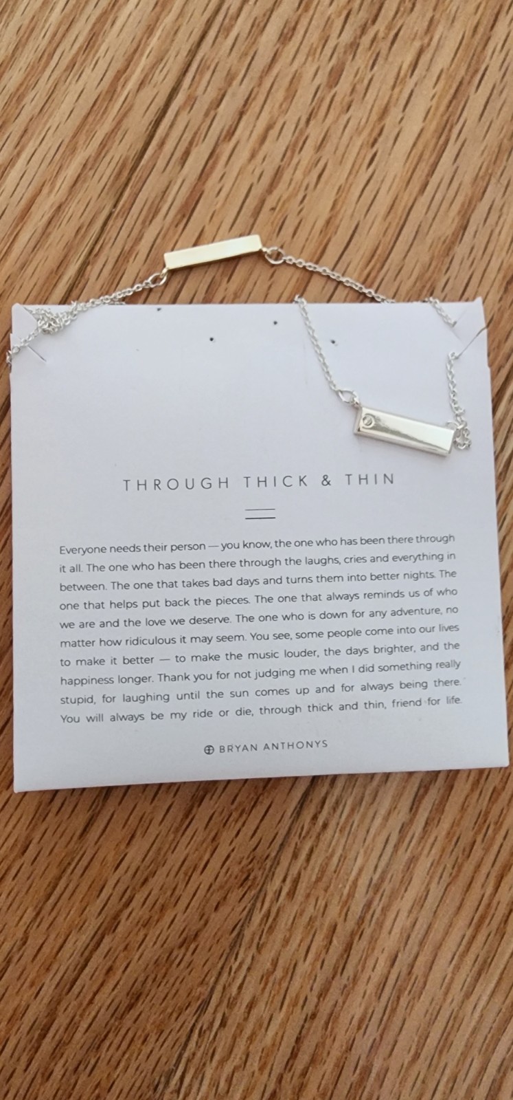 Bryan Anthonys “Through Thick & Thin” Bar Necklace – New