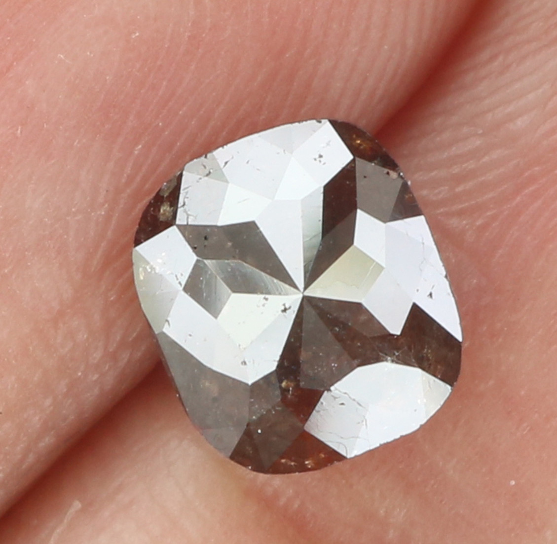Natural Loose Diamond Cushion Brown Color I3 Clarity 6.90 MM 1.29 Ct KR1046