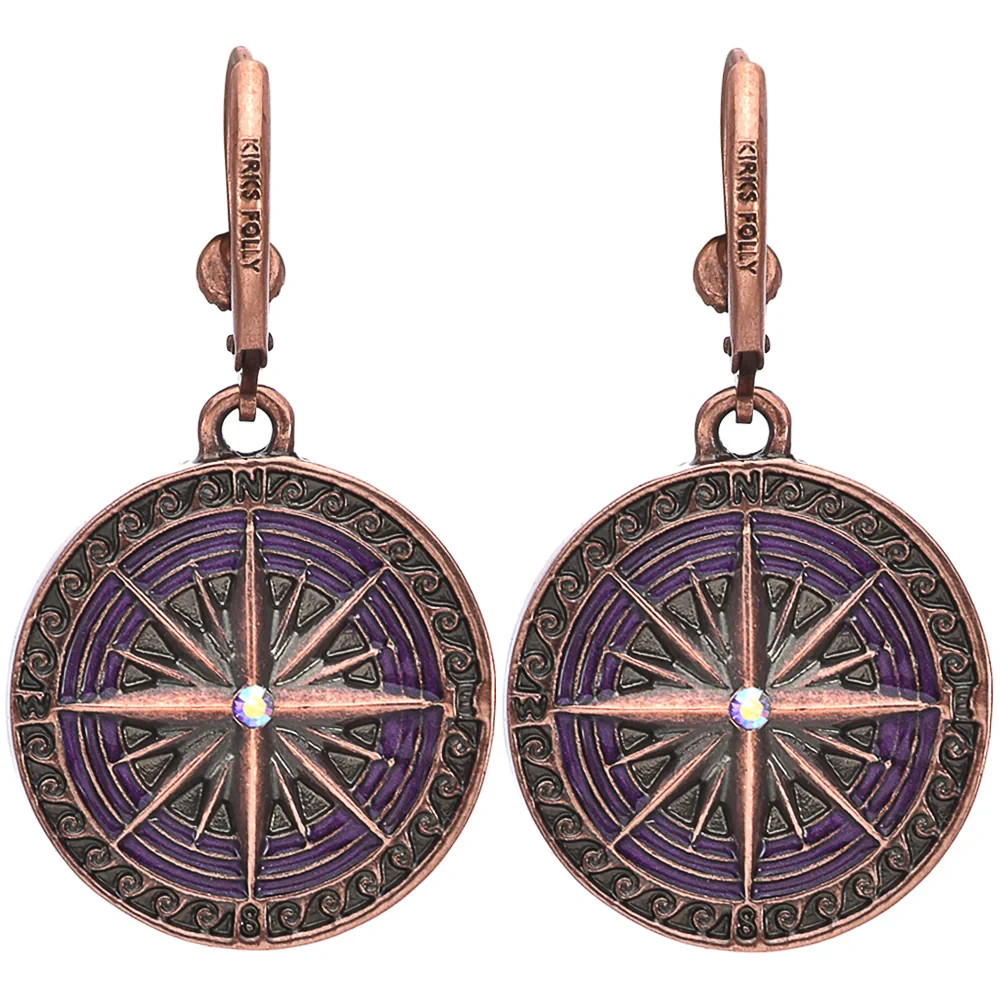 Kirks Folly Mystic Venus Seaview Moon Compass Pendant Earrings Copper Necklace