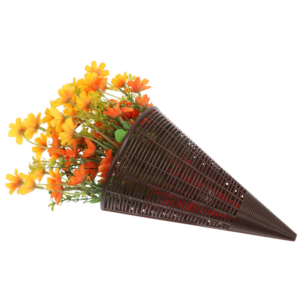 Exquisite Fake Flower Hanging Basket for Indoor Outdoor Use 32X20cm