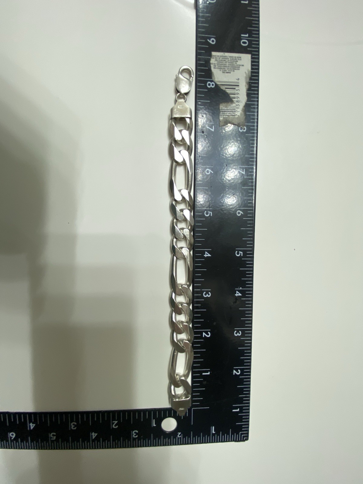 Figaro 8” Sterling Silver Bracelet Italy 60gms