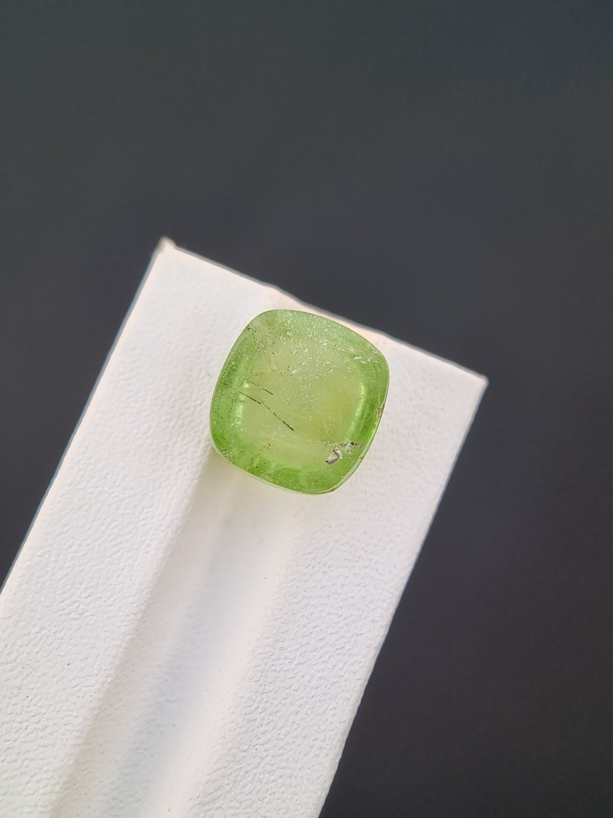 Natural Green Peridot Cushion Cabochon 11.70 Ct | Pakistan Origin | Gemstone