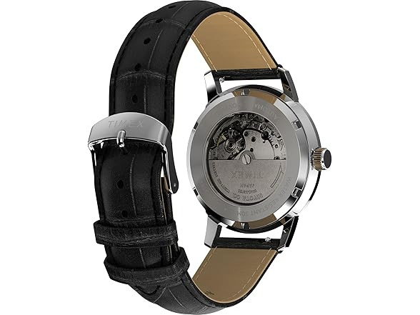 Timex Marlin Men’s Watch TW2Y54400VQ, 38mm Green Crosshair Dial Black Leather
