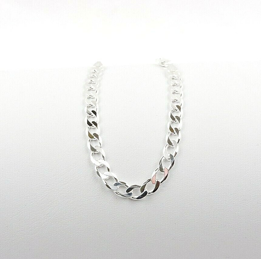 Sterling Silver 6 mm Curb Bracelet 7″ – 9″ – Free Gift Packaging