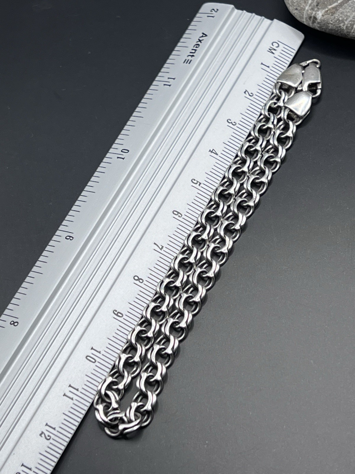 Vintage Elegant 925 Silver Rolo Chain Bracelet 9 In