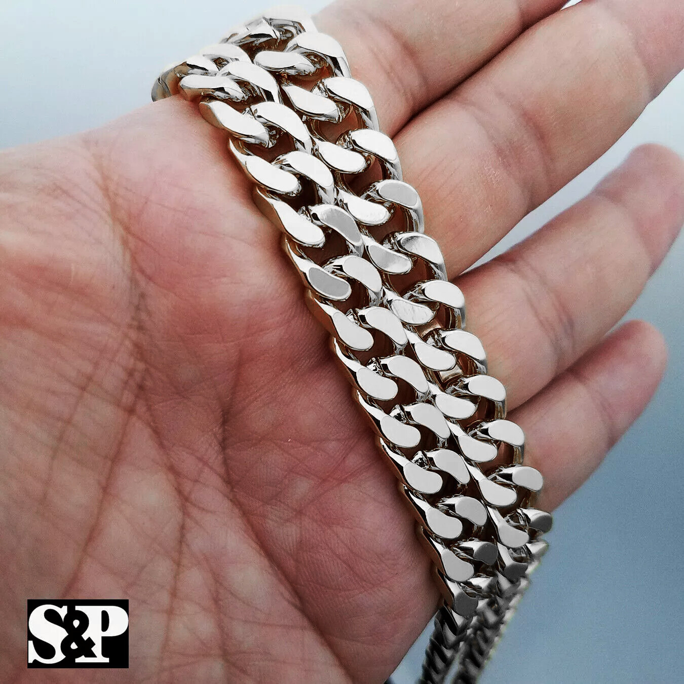 Silver Plated Medusa Head 3 Medallion Cuban Link Chain Necklace & 10mm 30″ Chain