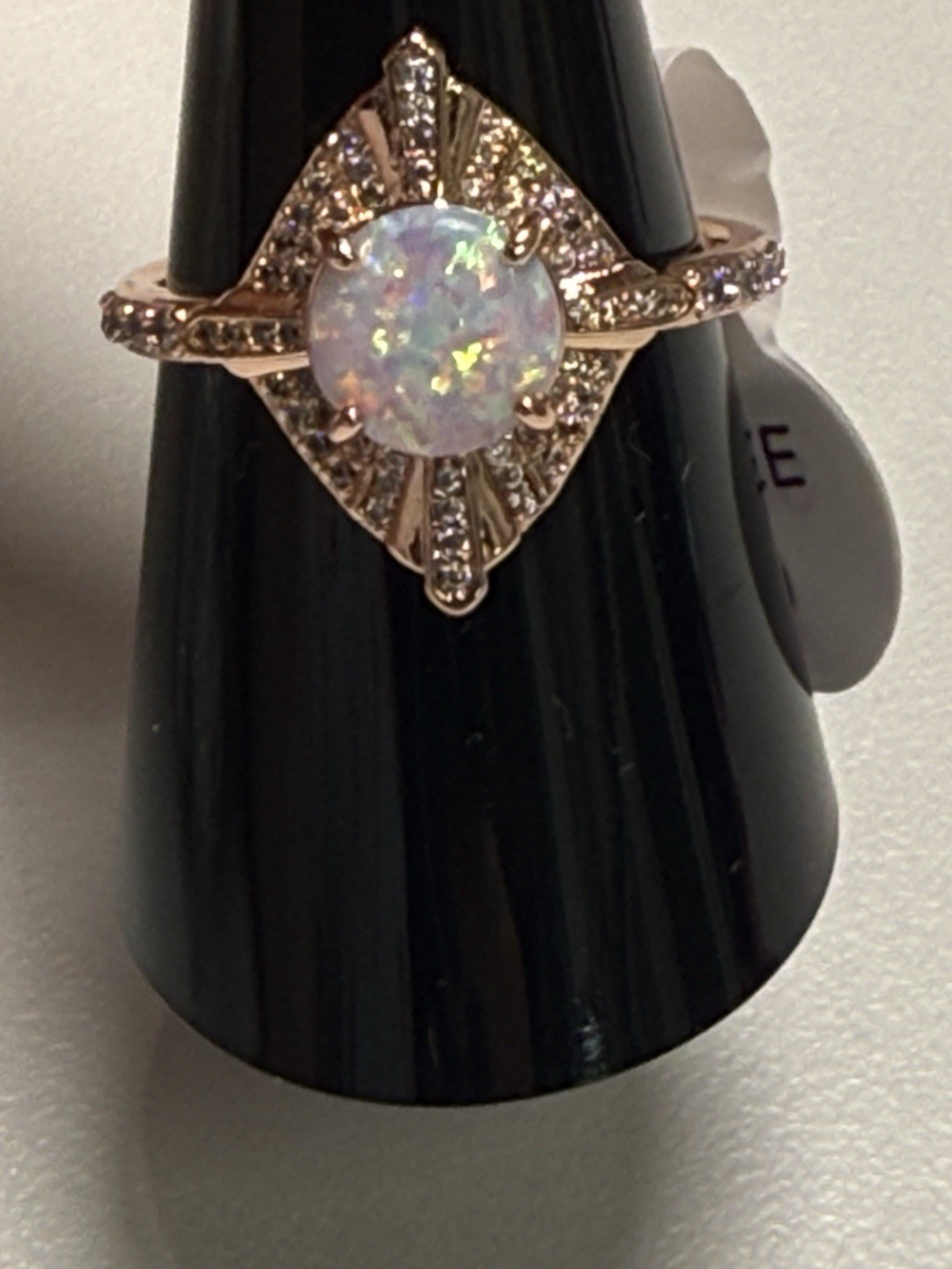 Bomb Party Rose Gold Plated Lab-Created Opal CZ Ring 9 RG94285 2025 October