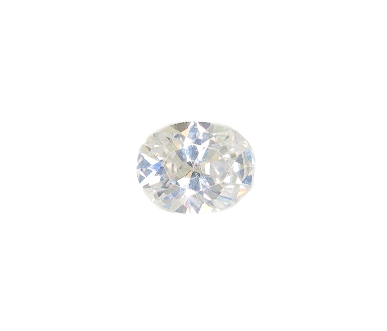 Oval Faceted White/ Colorless Cubic Zirconia Gemstone