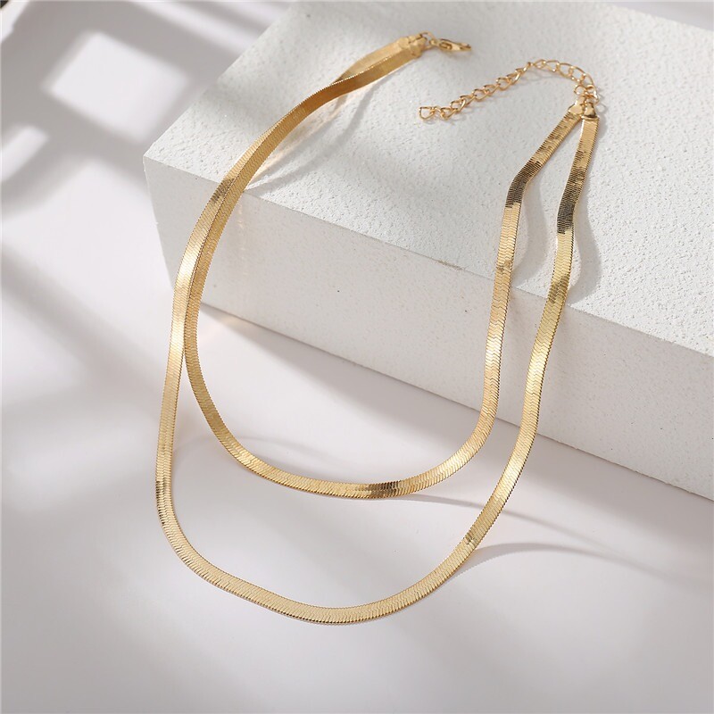 Collar de Oro 10K Joyería Fina de Moda Para Mujer Multicapada Bohemia Bisuteria