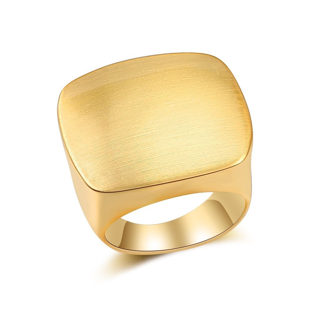 Chunky Gold & Silver Signet Rings for Women – Wide Metal Statement Cocktail Jewe