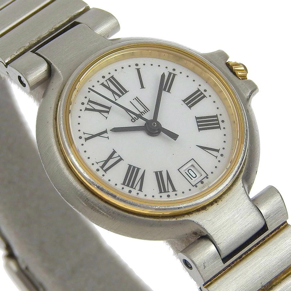 Dunhill Millennium wristwatch Stainless Steel Silver Quartz Analog White Dial La