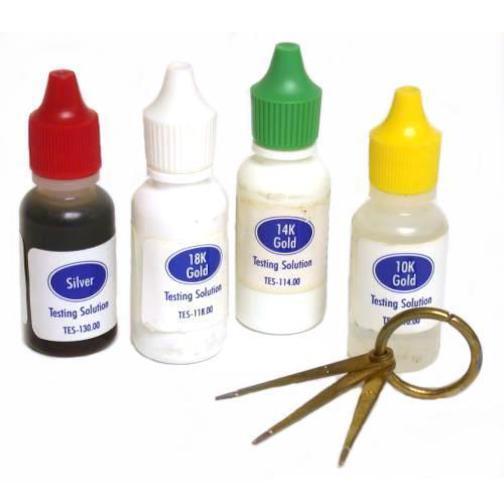 Gold Acid Test 10K, 14K, 18K & Silver with Testing Needles Jewelers Tools Kit