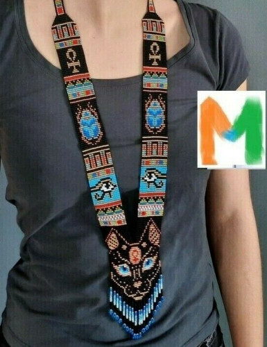 Handmade Seed Bead Necklace American Style Necklace Boho Beaded Necklace earring
